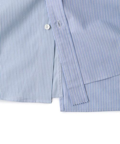 Name.(ネーム)の「【Name.】STUDIOUS別注 Asymmetry H/S SHT(シャツ/ブラウス・メンズ・ホワイト/サックスブルー・1/2/0)」の17枚目の写真