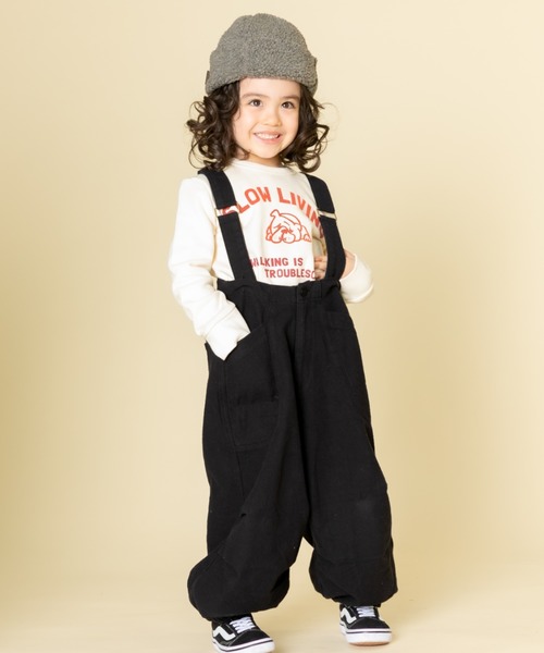 DILASH(ディラッシュ)の「ざっくりツイル表起毛オーバーオール(その他パンツ・キッズ・ブラック/ベージュ・80/130/100/140/120/110/90)」の11枚目の写真