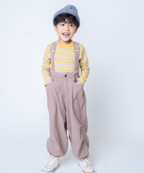 DILASH(ディラッシュ)の「ざっくりツイル表起毛オーバーオール(その他パンツ・キッズ・ブラック/ベージュ・80/130/100/140/120/110/90)」の6枚目の写真