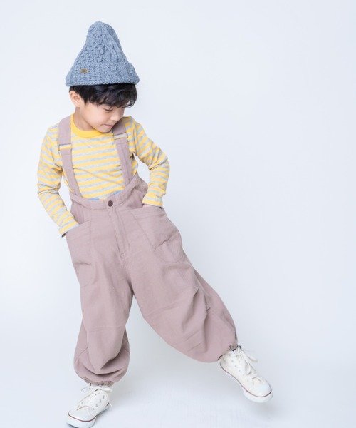 DILASH(ディラッシュ)の「ざっくりツイル表起毛オーバーオール(その他パンツ・キッズ・ブラック/ベージュ・80/130/100/140/120/110/90)」の7枚目の写真