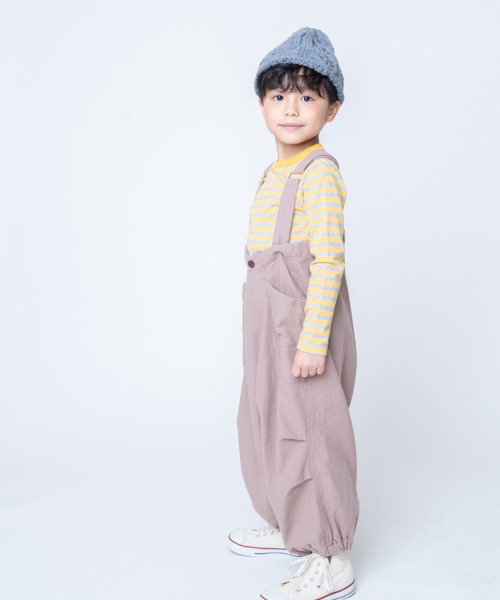 DILASH(ディラッシュ)の「ざっくりツイル表起毛オーバーオール(その他パンツ・キッズ・ブラック/ベージュ・80/130/100/140/120/110/90)」の8枚目の写真