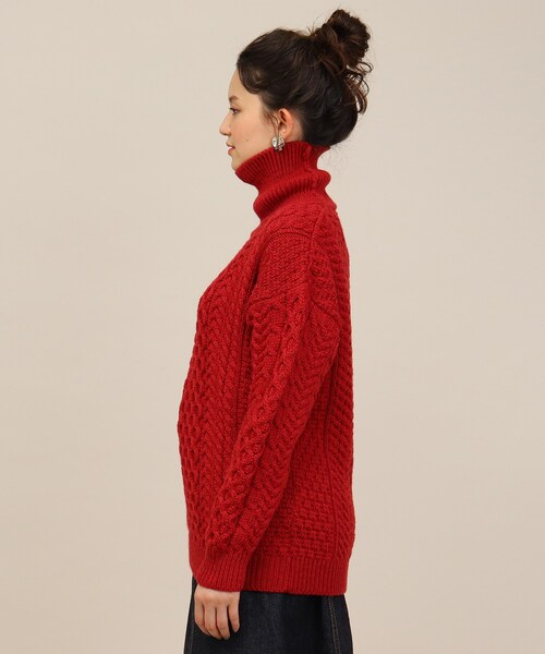 anatelier アナトリエ aran アラン タートルネックニット anatelier アナトリエ aran アラン タートルネックニット