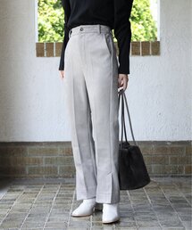 RAY CASSIN | ポンチスウェードチェックPTセミフレアパンツ(その他パンツ)