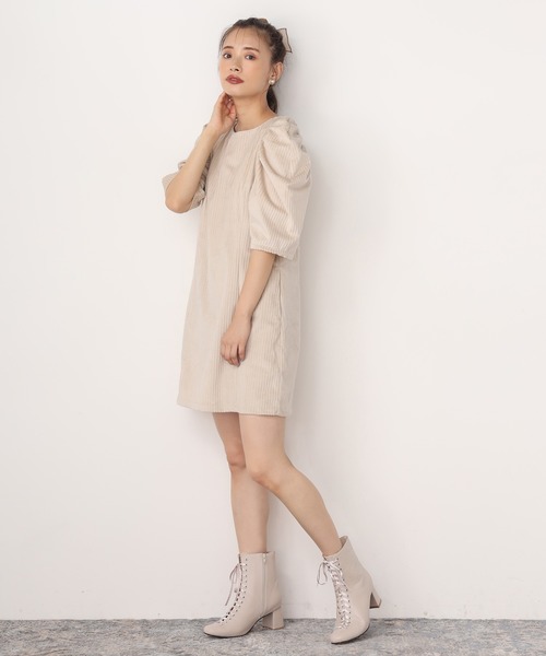 one after another NICE CLAUP（ワンアフターアナザーナイスクラップ）の「レースアップブーティー（ブーツ・レディース・ブラック/ライトベージュ・SMALL/MEDIUM/LARGE）」の12枚目の写真