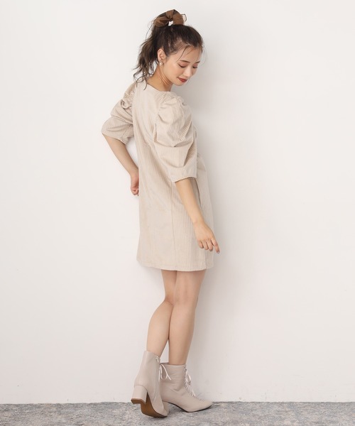 one after another NICE CLAUP（ワンアフターアナザーナイスクラップ）の「レースアップブーティー（ブーツ・レディース・ブラック/ライトベージュ・SMALL/MEDIUM/LARGE）」の19枚目の写真