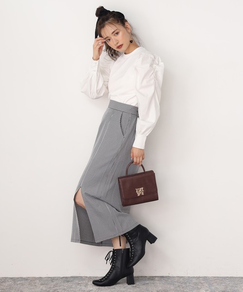 one after another NICE CLAUP（ワンアフターアナザーナイスクラップ）の「レースアップブーティー（ブーツ・レディース・ブラック/ライトベージュ・SMALL/MEDIUM/LARGE）」の4枚目の写真