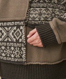 Name.(ネーム)の「【Name.】ノルディックパッチワークニット/NMKN Name.(ネーム)の「【Name.】ノルディックパッチワークニット/NMKN