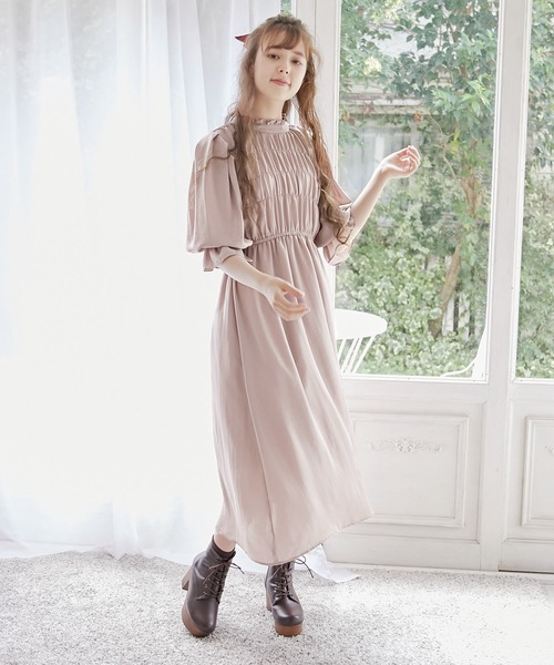OLIVE des OLIVE ノースリーブシャツミニワンピース　ピンク OLIVE des OLIVE ノースリーブシャツミニワンピース - メルカリ