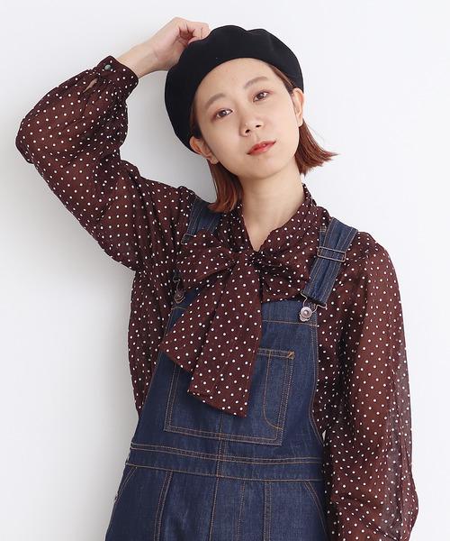 シースルードット 長袖ボウタイブラウス シャツ ブラウス Dot Stripes Child Woman ドットアンドストライプス チャイルドウーマン のファッション通販 Zozotown
