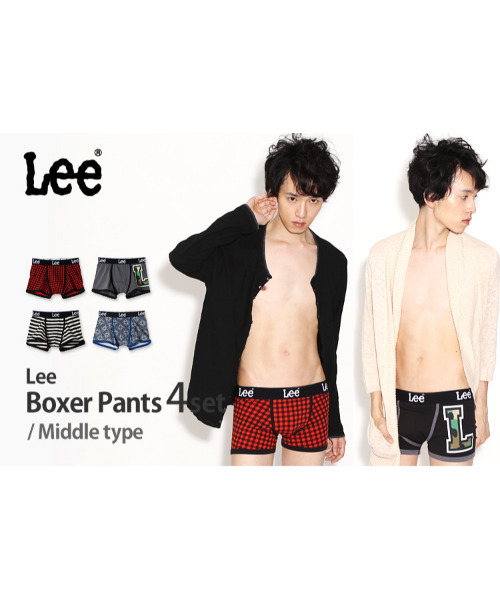 【希少カラー】メンズ　ボクサー　Lee Amazon | [Lee （リー）] ボクサー パンツ 3枚 4枚 5枚 ランダム