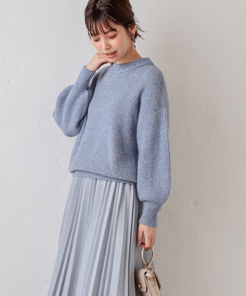 natural couture(ナチュラルクチュール)の「星空スパンコールニット(ニット/セーター・レディース・ベージュ/グレー/ブルー/ピンク・FREE)」の20枚目の写真