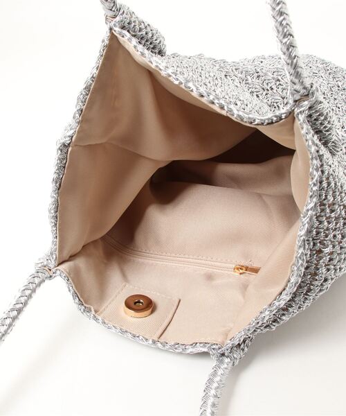 INTERPLANET（インタープラネット）の「シャイニーBAG（かごバッグ・レディース・ゴールド/シルバー・フリー）」の5枚目の写真