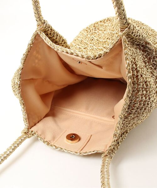 INTERPLANET（インタープラネット）の「シャイニーBAG（かごバッグ・レディース・ゴールド/シルバー・フリー）」の6枚目の写真