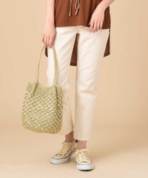 INTERPLANET（インタープラネット）の「シャイニーBAG（かごバッグ・レディース・ゴールド/シルバー・フリー）」の17枚目の写真