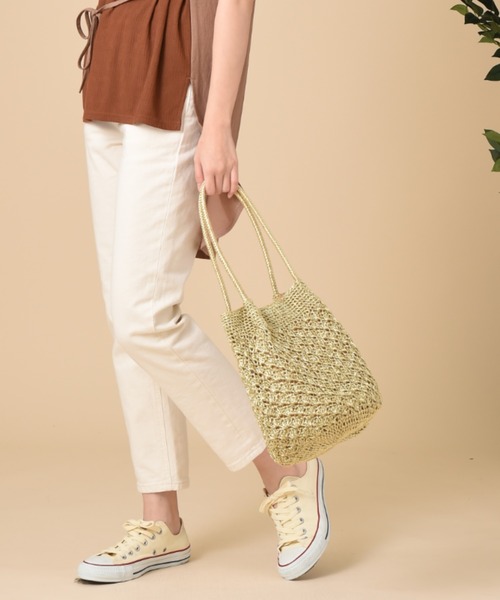 INTERPLANET（インタープラネット）の「シャイニーBAG（かごバッグ・レディース・ゴールド/シルバー・フリー）」の16枚目の写真