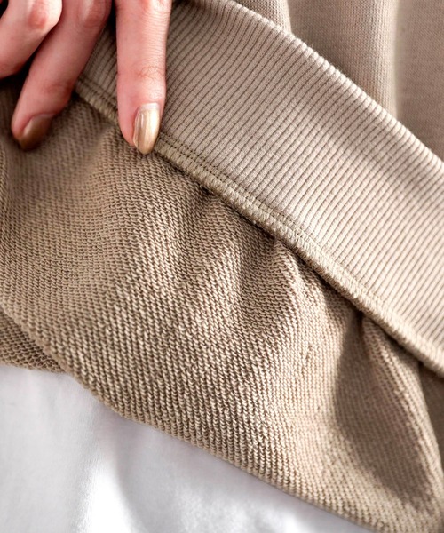 Java（ジャバ）の「《JaVaジャバ コラボ》ゆったり、ビッグシルエットスウェット半袖トレーナー（スウェット・レディース・モスグリーン/モカ/ライトカーキ/グレイッシュブルー/ベージュ/ブラック・MEDIUM/LARGE/X-LARGE）」の22枚目の写真