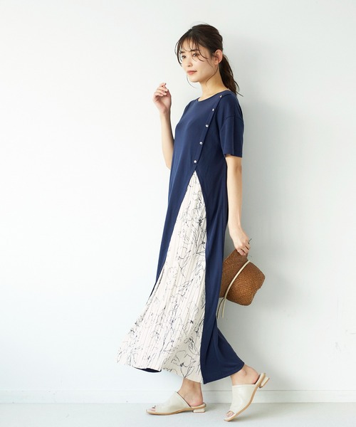 ローラジュボタンスリットミディワンピース 9a9a82bca67b425012609164c2afd5