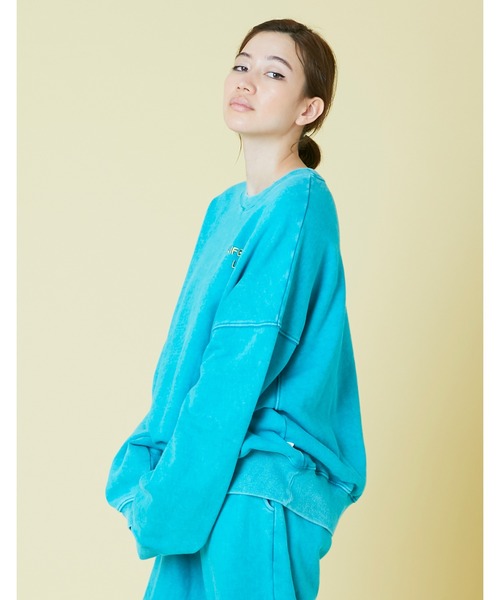 Little sunny bite（リトルサニーバイト）の「Chemical wash sweat top（Tシャツ/カットソー・レディース・ブラック/ブルー/ピンク・SMALL/LARGE/MEDIUM）」の15枚目の写真