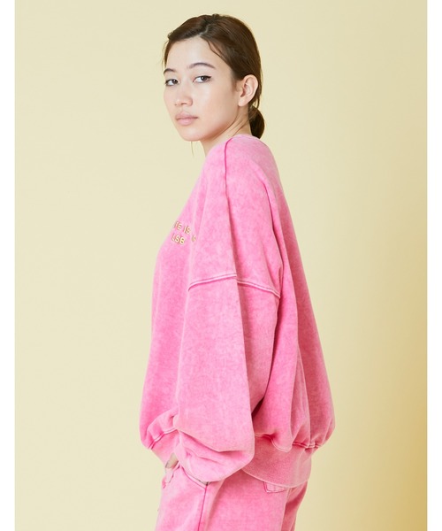 Little sunny bite（リトルサニーバイト）の「Chemical wash sweat top（Tシャツ/カットソー・レディース・ブラック/ブルー/ピンク・SMALL/LARGE/MEDIUM）」の11枚目の写真