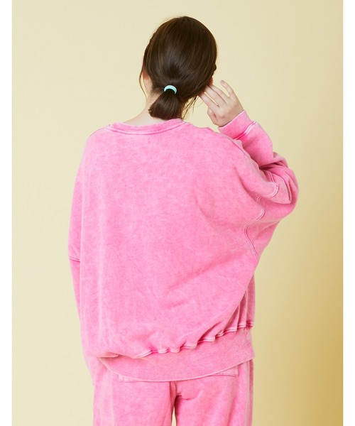 Little sunny bite（リトルサニーバイト）の「Chemical wash sweat top（Tシャツ/カットソー・レディース・ブラック/ブルー/ピンク・SMALL/LARGE/MEDIUM）」の16枚目の写真