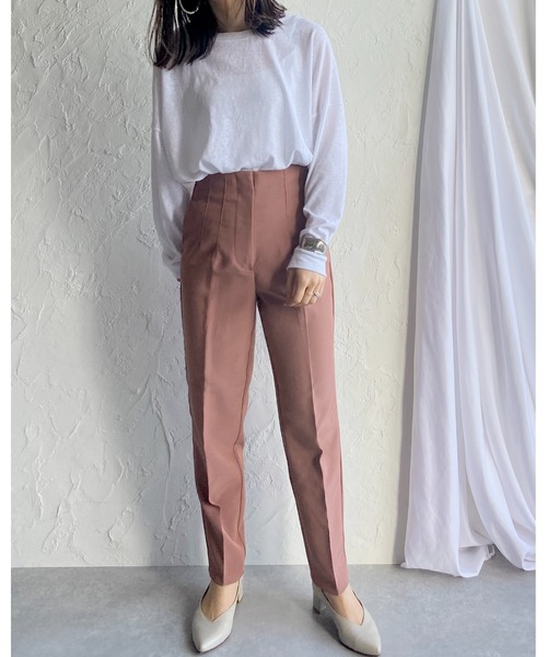 She's Closet(シーズクローゼット)の「ハイウエストセンタープレステーパードパンツ(その他パンツ・レディース・ブルー/グリーン/アイボリー/スモークピンク/ブラック・M/L)」の20枚目の写真