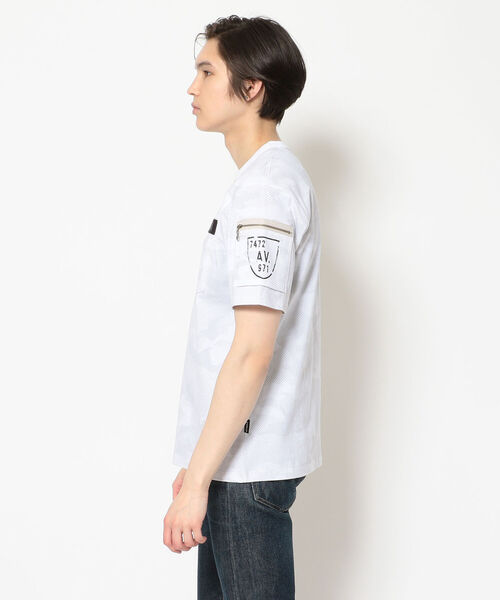AVIREX（アヴィレックス）の「ファティーグ Tシャツ/SS FATIGUE T-SHIRT/アヴィレックス/AVIREX（Tシャツ/カットソー・メンズ・White/Black/ホワイト/ブラック/オリーブ/ネイビー・X-LARGE/MEDIUM/LARGE/XX-LARGE/SMALL）」の7枚目の写真
