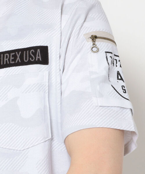 AVIREX（アヴィレックス）の「ファティーグ Tシャツ/SS FATIGUE T-SHIRT/アヴィレックス/AVIREX（Tシャツ/カットソー・メンズ・White/Black/ホワイト/ブラック/オリーブ/ネイビー・X-LARGE/MEDIUM/LARGE/XX-LARGE/SMALL）」の12枚目の写真