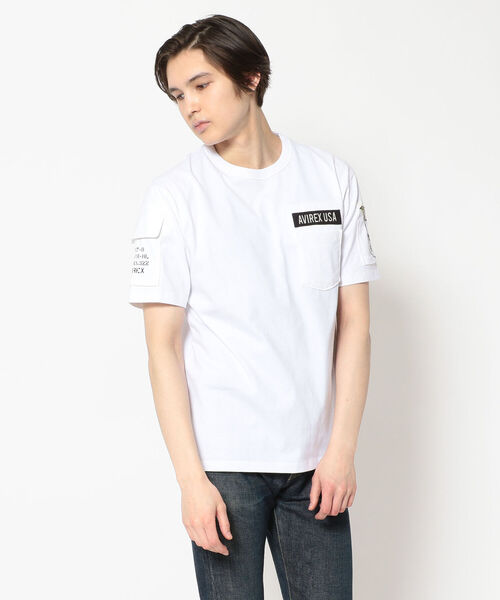 AVIREX（アヴィレックス）の「ファティーグ Tシャツ/SS FATIGUE T-SHIRT/アヴィレックス/AVIREX（Tシャツ/カットソー・メンズ・White/Black/ホワイト/ブラック/オリーブ/ネイビー・X-LARGE/MEDIUM/LARGE/XX-LARGE/SMALL）」の18枚目の写真