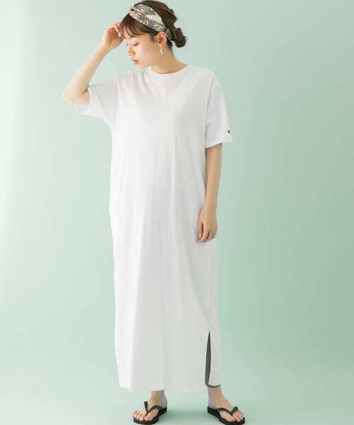 URBAN RESEARCH Sonny Label（アーバンリサーチサニーレーベル）の「『別注』Champion×Sonny Label　USAコットンロゴプリントワンピース（ワンピース・レディース・ホワイト/ブラック/ネイビー/ベージュ系その他・ONE）」の22枚目の写真