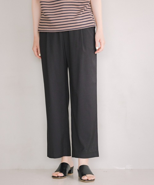GLOBAL WORK(グローバルワーク)の「ウツクシルエットDRYストレートパンツ/937205(その他パンツ・レディース・ブラック/ブラウン系その他/アイボリー/グリーン・MEDIUM/SMALL/LARGE)」の2枚目の写真