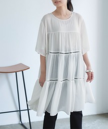 titivate | ﾊｰﾌｽﾘｰﾌﾞﾃｨｱｰﾄﾞﾁｭﾆｯｸﾌﾞﾗｳｽ(シャツ/ブラウス)