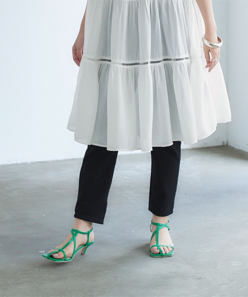 titivate（ティティベイト）の「ハーフスリーブティアードチュニックブラウス（シャツ/ブラウス・レディース・ブラック/オフホワイト/ライトグリーン/グレイッシュベージュ・S/M）」の18枚目の写真