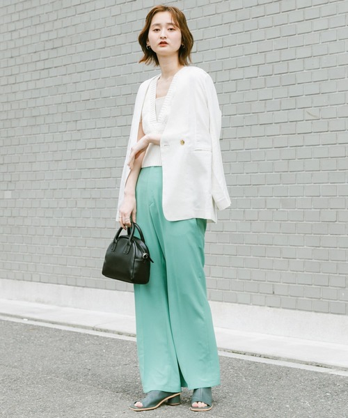 SENSE OF PLACE by URBAN RESEARCH（センスオブプレイスバイアーバンリサーチ）の「Vネックフリンジノースリーブビスチェ（ベスト・レディース・ブラック/オレンジ/イエロー/オフホワイト・ONE）」の20枚目の写真