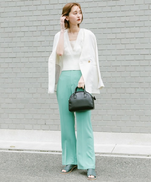 SENSE OF PLACE by URBAN RESEARCH（センスオブプレイスバイアーバンリサーチ）の「Vネックフリンジノースリーブビスチェ（ベスト・レディース・ブラック/オレンジ/イエロー/オフホワイト・ONE）」の22枚目の写真