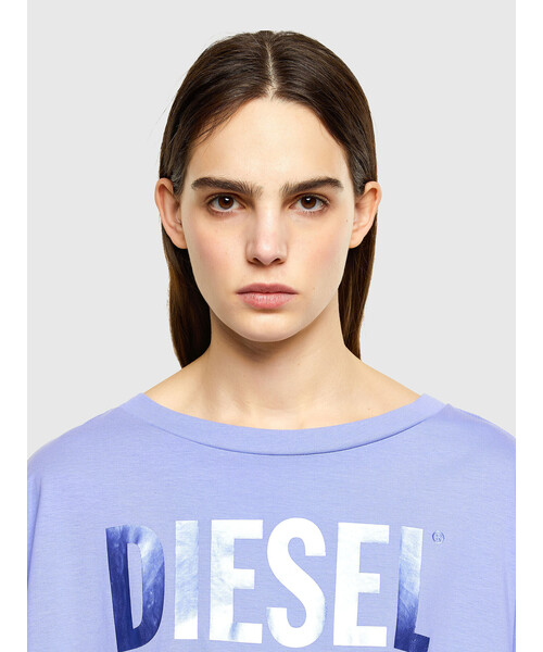 DIESEL（ディーゼル）の「レディース ワンピース ロゴ プリント 半袖 ドレス（ワンピース・レディース・ホワイト/パープル/ブラック・SMALL/X-SMALL/XX-SMALL）」の15枚目の写真