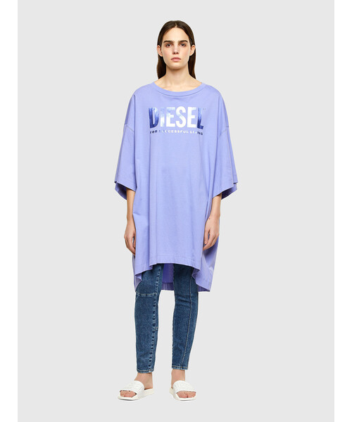 DIESEL ワンピース ドレス ロゴ シャツ ディーゼル デニム DIESEL(ディーゼル)の「レディース ワンピース ロゴ プリント