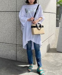 DIESEL | レディース ワンピース ロゴ プリント 半袖 ドレス(ワンピース)