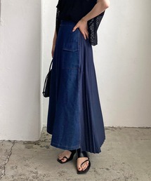 CAPRICIEUX LE'MAGE | プリーツ切替カーゴデニムスカート(スカート)