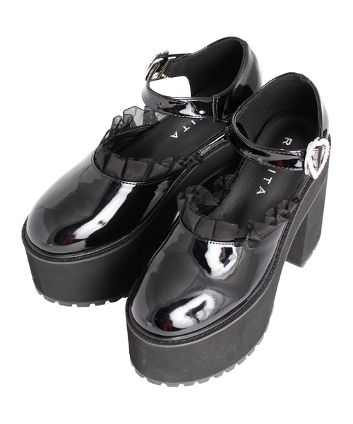 ROJITA（ロジータ）の「フリルハートバックルエナメルシューズ（その他シューズ・レディース・ブラック・38/36/37）」の8枚目の写真