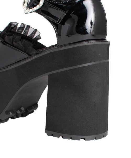 ROJITA（ロジータ）の「フリルハートバックルエナメルシューズ（その他シューズ・レディース・ブラック・38/36/37）」の3枚目の写真