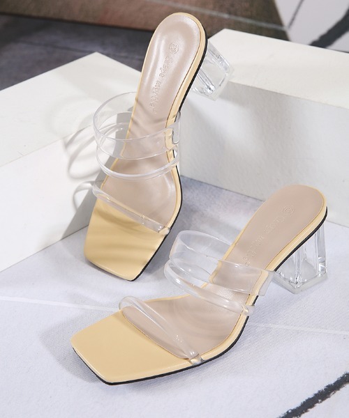 Futier land（フューティアランド）の「クリアチューブスクエアサンダル（サンダル・レディース・アイボリー/イエロー/ミント・40/38/36/39/37）」の3枚目の写真