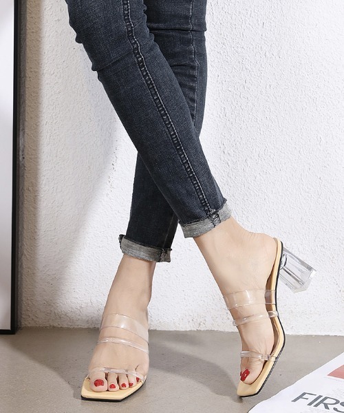 Futier land（フューティアランド）の「クリアチューブスクエアサンダル（サンダル・レディース・アイボリー/イエロー/ミント・40/38/36/39/37）」の14枚目の写真