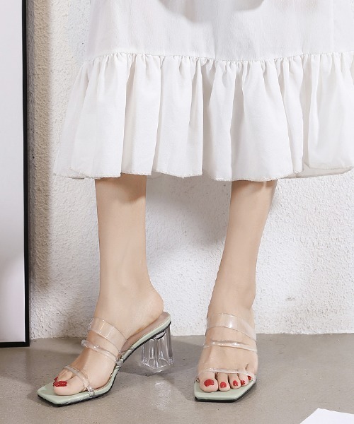 Futier land（フューティアランド）の「クリアチューブスクエアサンダル（サンダル・レディース・アイボリー/イエロー/ミント・40/38/36/39/37）」の20枚目の写真