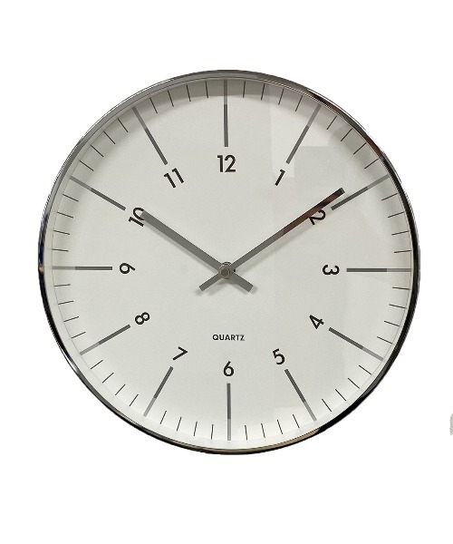 entre square（アントレスクエアー）の「クラシッククロック ホワイト×シルバー（掛け時計・レディース・ホワイト・ONE SIZE）」の7枚目の写真