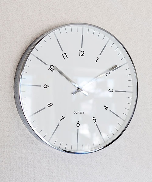 entre square（アントレスクエアー）の「クラシッククロック ホワイト×シルバー（掛け時計・レディース・ホワイト・ONE SIZE）」の13枚目の写真