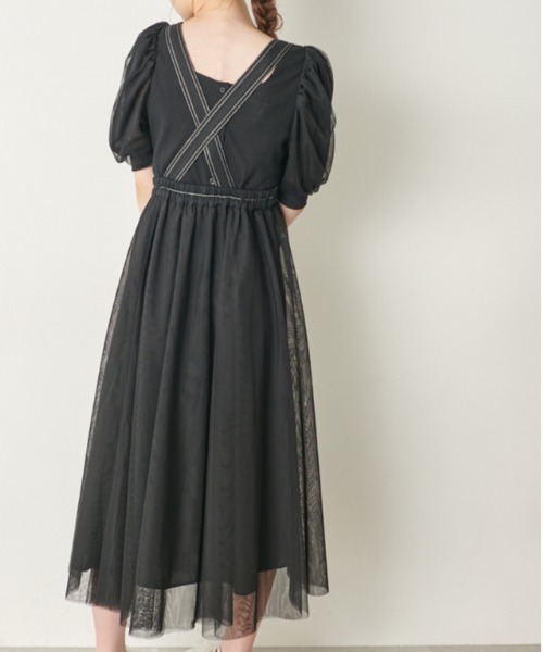 OLIVE des OLIVE(オリーブデオリーブ)の「チュールエアリージャンスカ(ワンピース・レディース・アイボリー/ワンウォッシュ/ブラック・FREE)」の16枚目の写真