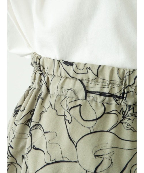 Green　Parks（グリーンパークス）の「<サイズ・丈調整>花柄ティアードスカート＊＊（スカート・レディース・ブラック/カーキ/アイボリー・FREE）」の17枚目の写真