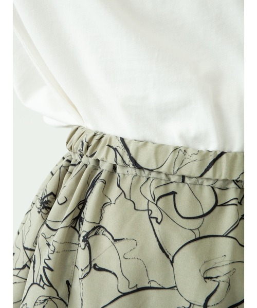 Green　Parks（グリーンパークス）の「<サイズ・丈調整>花柄ティアードスカート＊＊（スカート・レディース・ブラック/カーキ/アイボリー・FREE）」の16枚目の写真