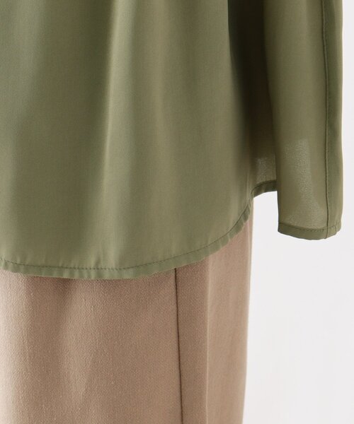 DRESKIP(ドレスキップ)の「◆サテンノースリーブブラウス(シャツ/ブラウス・レディース・ブラック系5/ホワイト系8/カーキ/オフホワイト・02/04/03)」の10枚目の写真