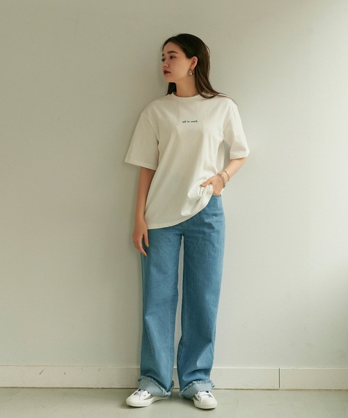 TINA：JOJUN（ティーナジョジュン）の「ユニセックスプリントＴシャツ TINA：JOJUN（Tシャツ/カットソー・レディース・ホワイト系その他/ホワイト系その他2・M）」の6枚目の写真